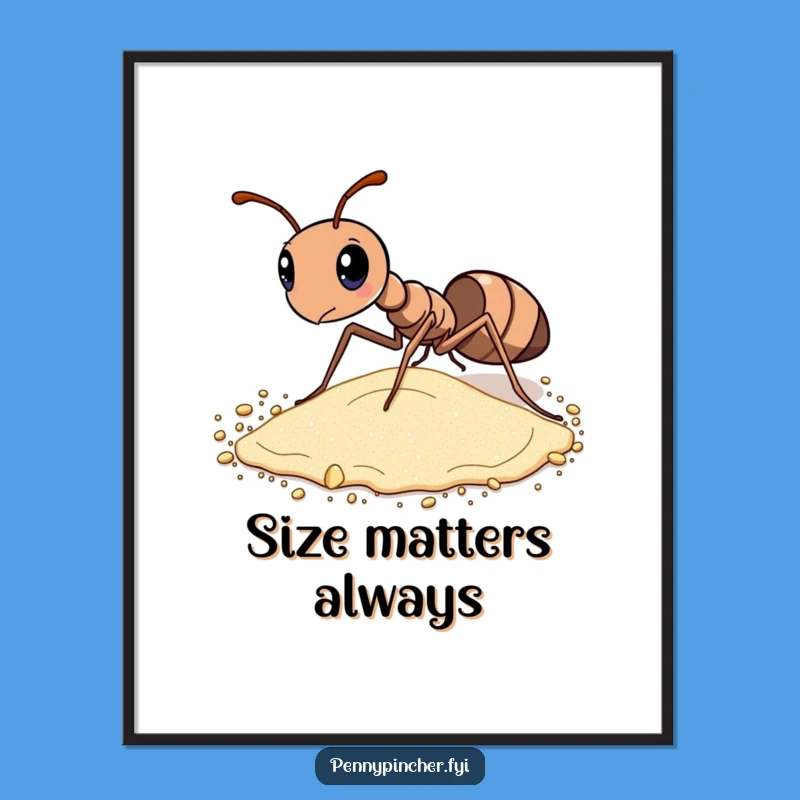 Funny Ant Poster: Detail-Oriented Art, a Chic Funny Gift!