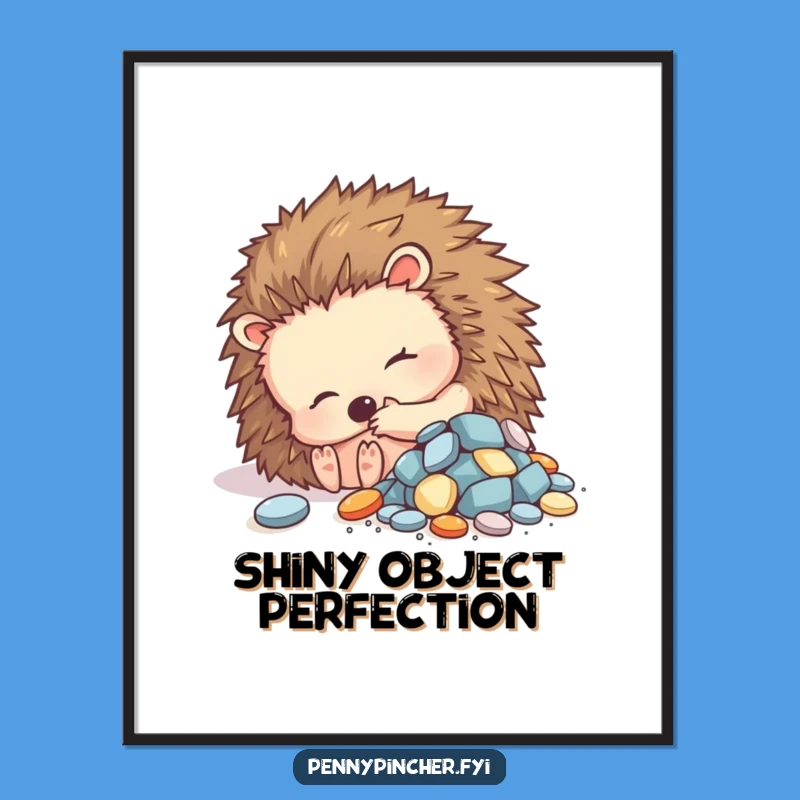 Funny Hedgehog Collection Poster: Hilarious Wall Art for Cozy Spaces