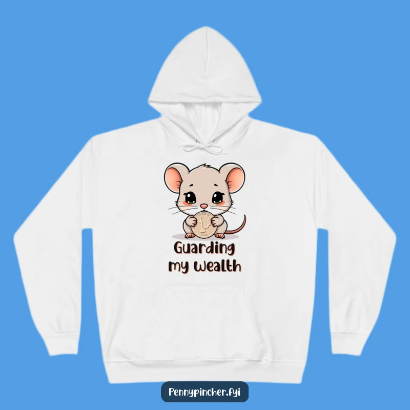Cozy Funny Cautious Mouse Penny Hoodie - Warm & Witty Saver Gift