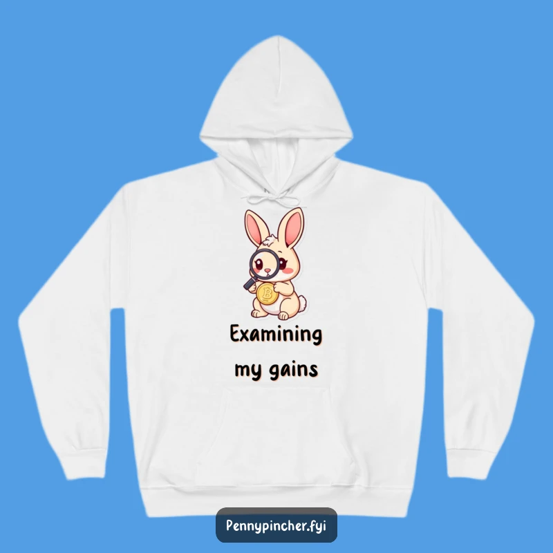 Funny Rabbit Hoodie: Cozy Comfort While Inspecting Life's Details!