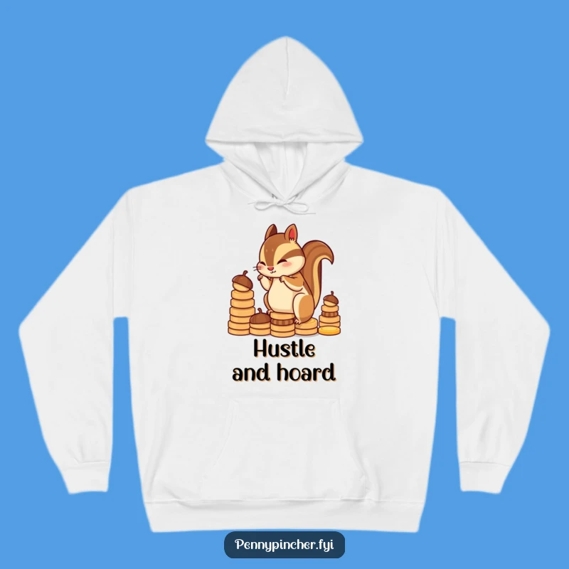 Funny Chipmunk Hoodie: Diligent Stacker, Funny Gift for Cozy Focus