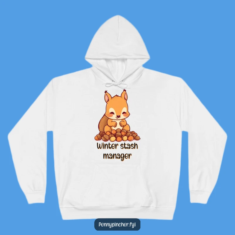 Funny Squirrel Counting Acorns Hoodie: Cozy Comfort for the Diligent