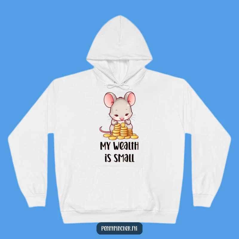 Funny Shy Mouse Counting Coins Hoodie: Cozy Up with This Hilarious Wealth-Building Gift