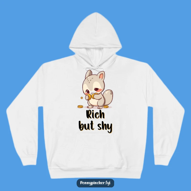 Funny Hoodie: Mischievous Animal Hides Coins, The Ultimate Comfy and Humorous Apparel Gift