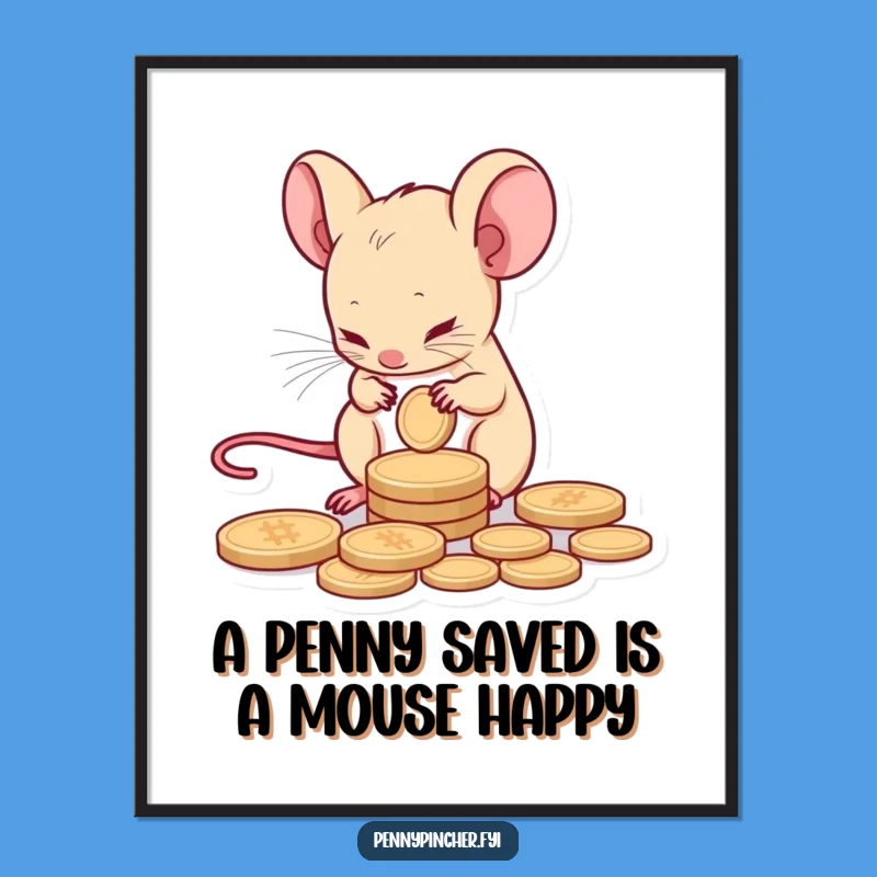 Funny Free Printable Wall Art: Counting Mouse, Quirky Downloadable Decor!