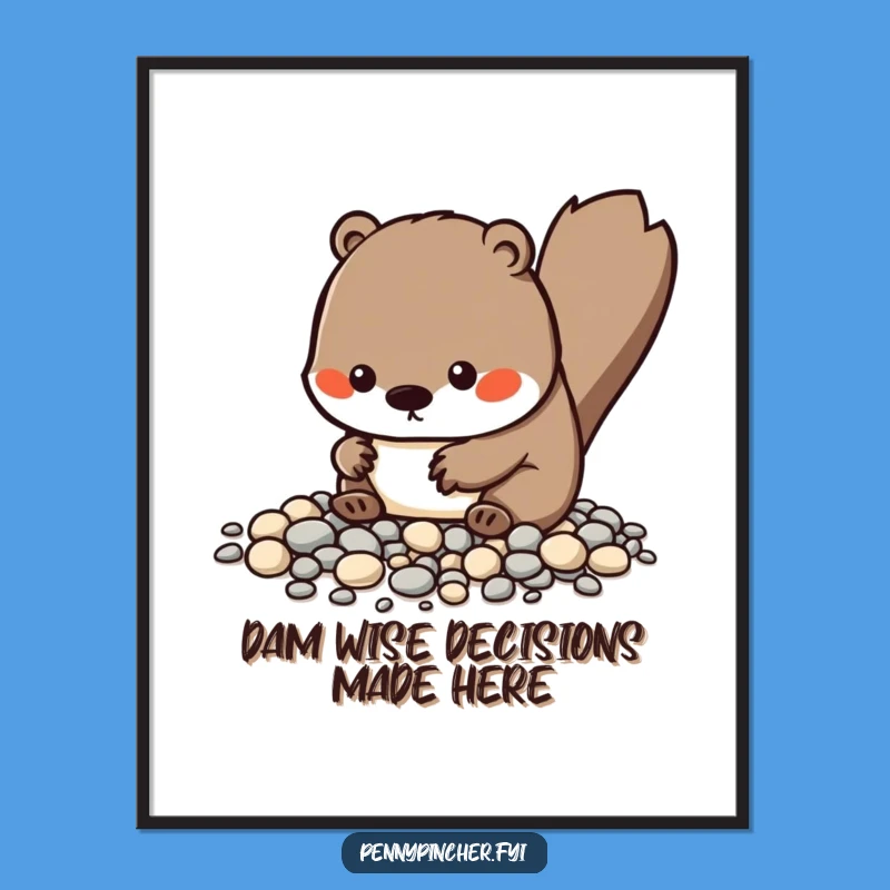 Free Printable Kawaii Beaver Art: Hilarious Organizing Amusing Downloadable Decor