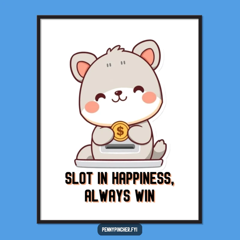 Free Printable Animal Slot Wall Art: Cheerful Coin Decor