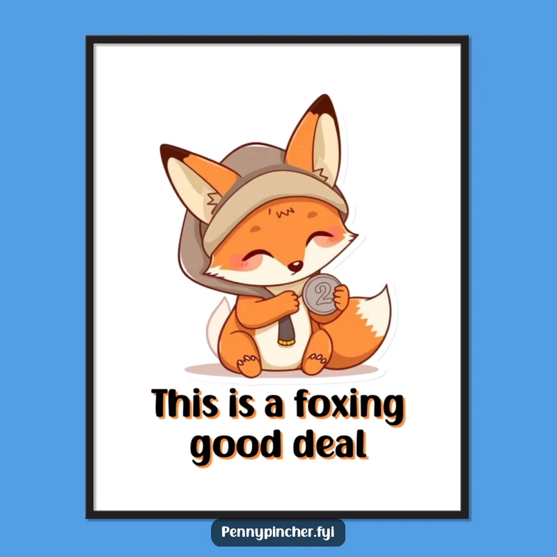 Free Printable Kawaii Fox Art: Humorous Saver Amusing Downloadable Decor