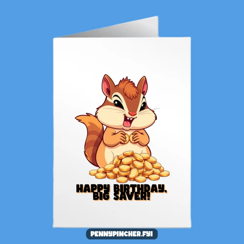 Free Printable Chipmunk Birthday Card: Abundant & Funny Downloadable Greeting for Hoarders!