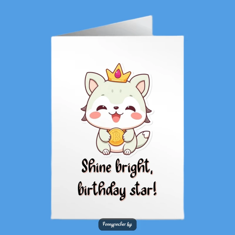 Free Printable Funny Animal Birthday Card Coin Jewelry Birthday Blessing Downloadable Gift