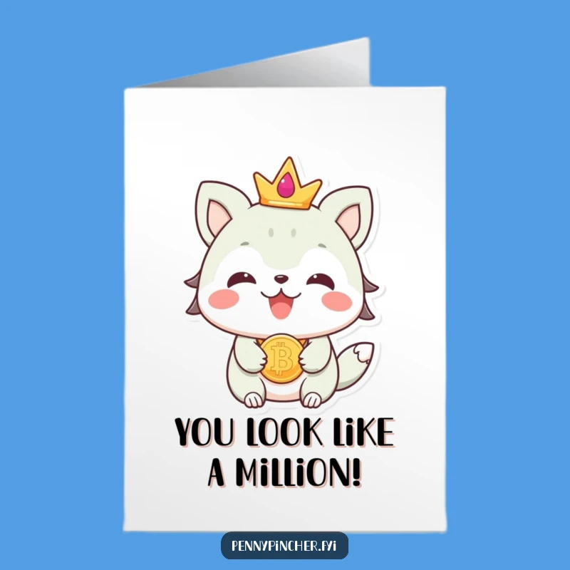 Free Printable Animal Congratulations Card Coin Jewelry Success Blessing Downloadable Gift