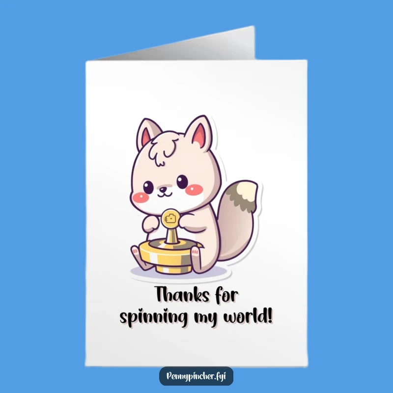 Thankful Animal Free Printable Thank You Card: Coin Play downloadable gift!