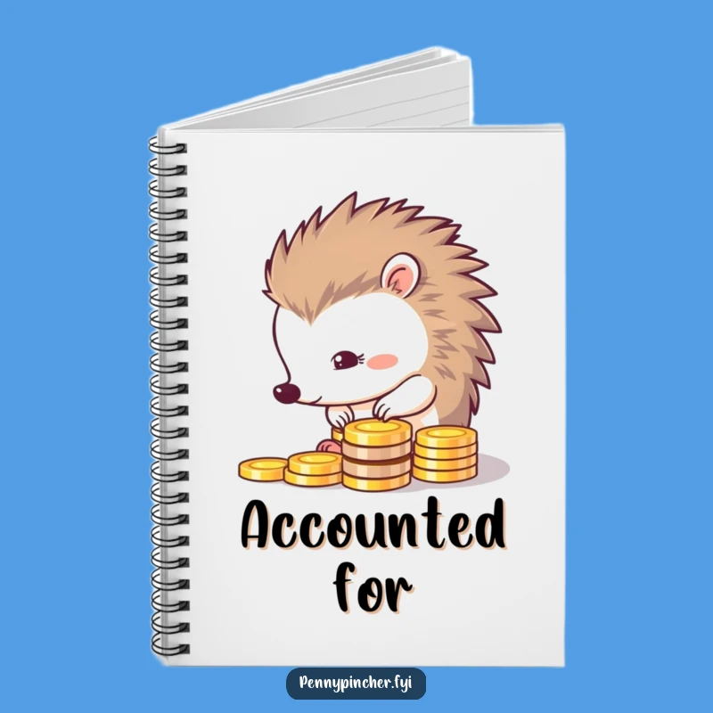 Funny Thrifty Hedgehog Notebook: Saver's Coin Journal Gift
