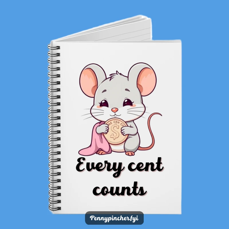 Funny Smug Mouse Notebook: Track Your Wealth with this Polishing Cent Character