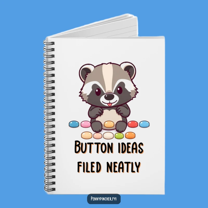 Funny Badger Button Journal: Hilarious Notebook for Organized Thoughts