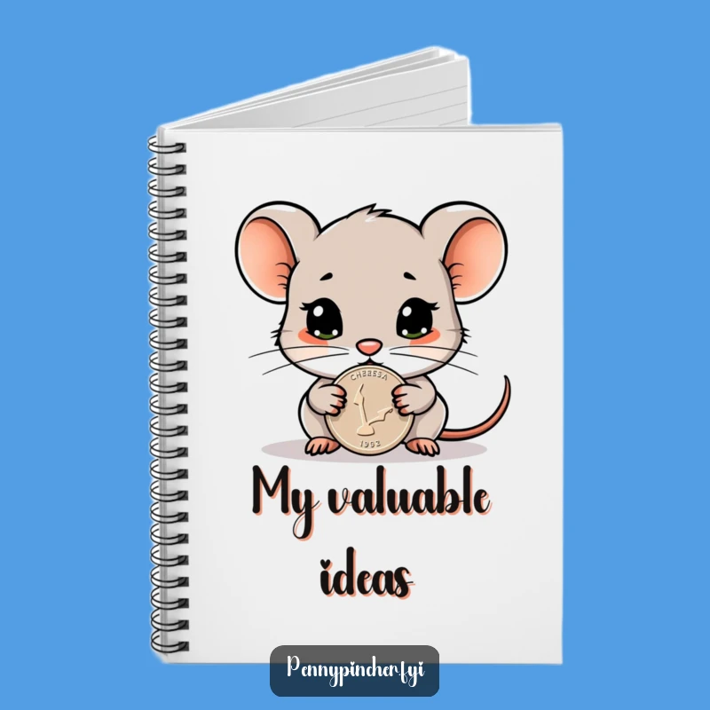 Funny Cautious Mouse Penny Notebook - Jot Down Your Valuable Ideas