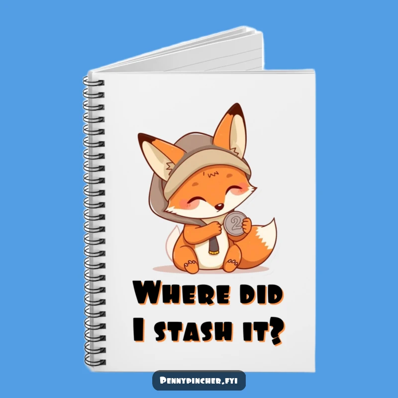Funny Kawaii Fox Notebook, Resourceful Ideas, Creative Gift for Planners