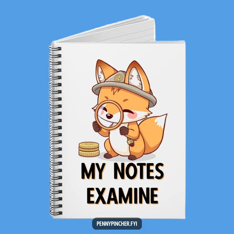 Funny Resourceful Fox Notebook: Investigator's Coin Journal Gift