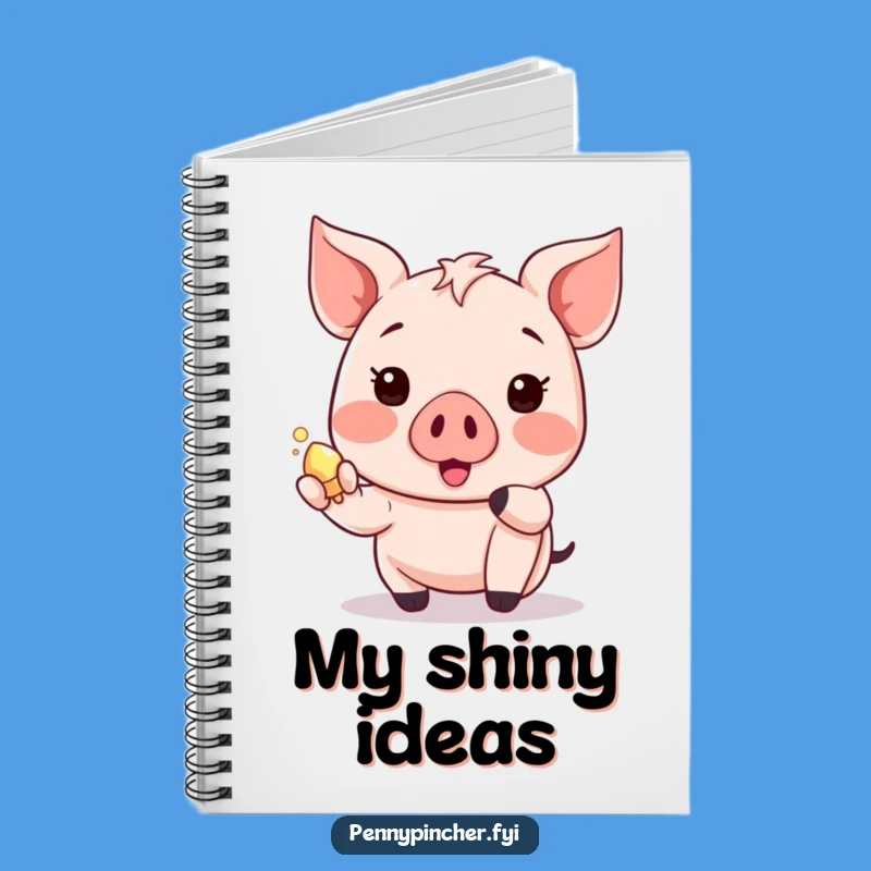 Funny Treasure Piglet Notebook: Jot Down Finds in Kawaii Style
