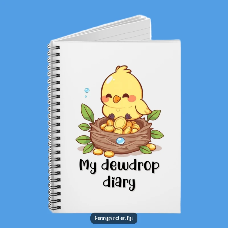Funny Bird Dewdrop Journal - A Humorous Gift for Writers