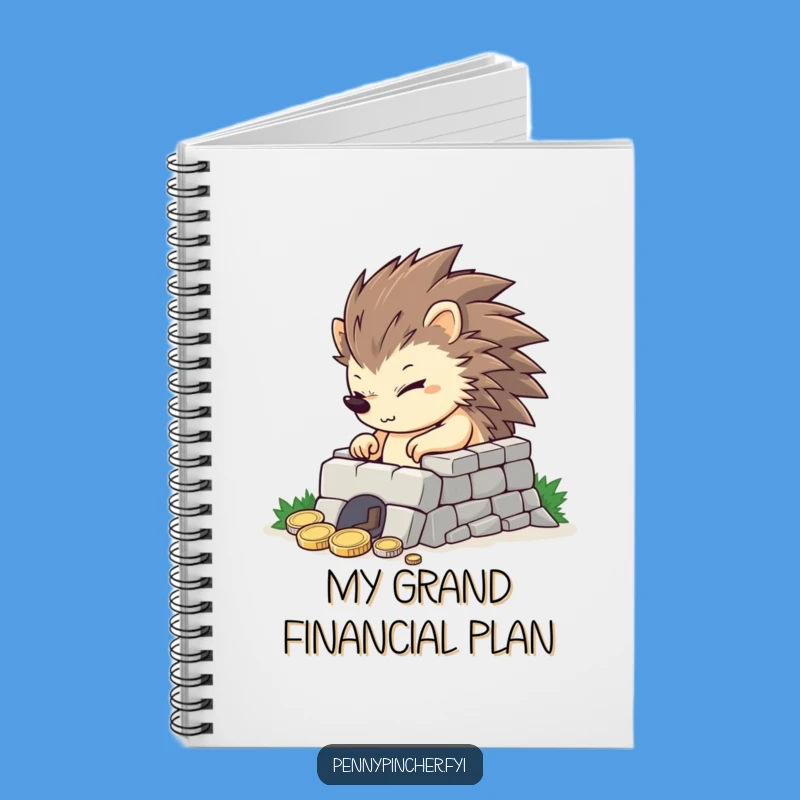 Funny Hedgehog Coin Fortress Notebook: Plan Your Financial Victories