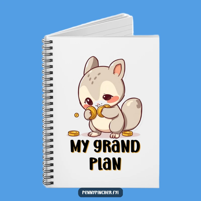 Funny Notebook: Mischievous Animal Hiding Coins, Perfect for Jotting Down Secret Plans Gift