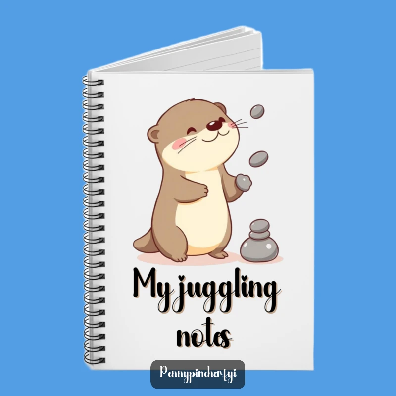 Funny Juggling Otter Notebook: Jot Down Ideas with Kawaii Skill