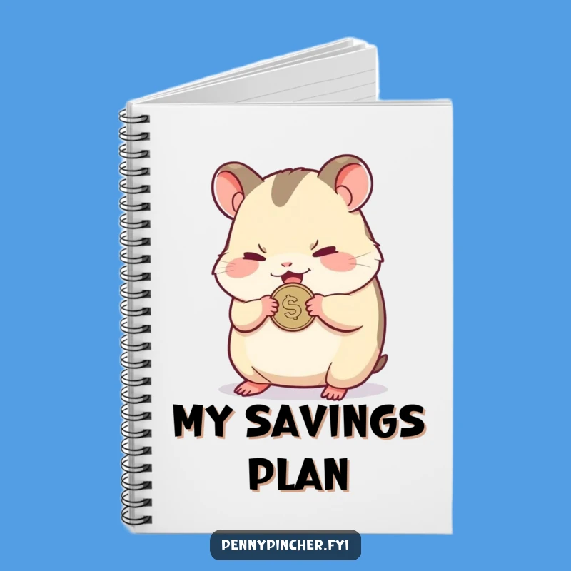 Funny Hamster Clutching Coin Notebook: Jot Down Your Financial Goals