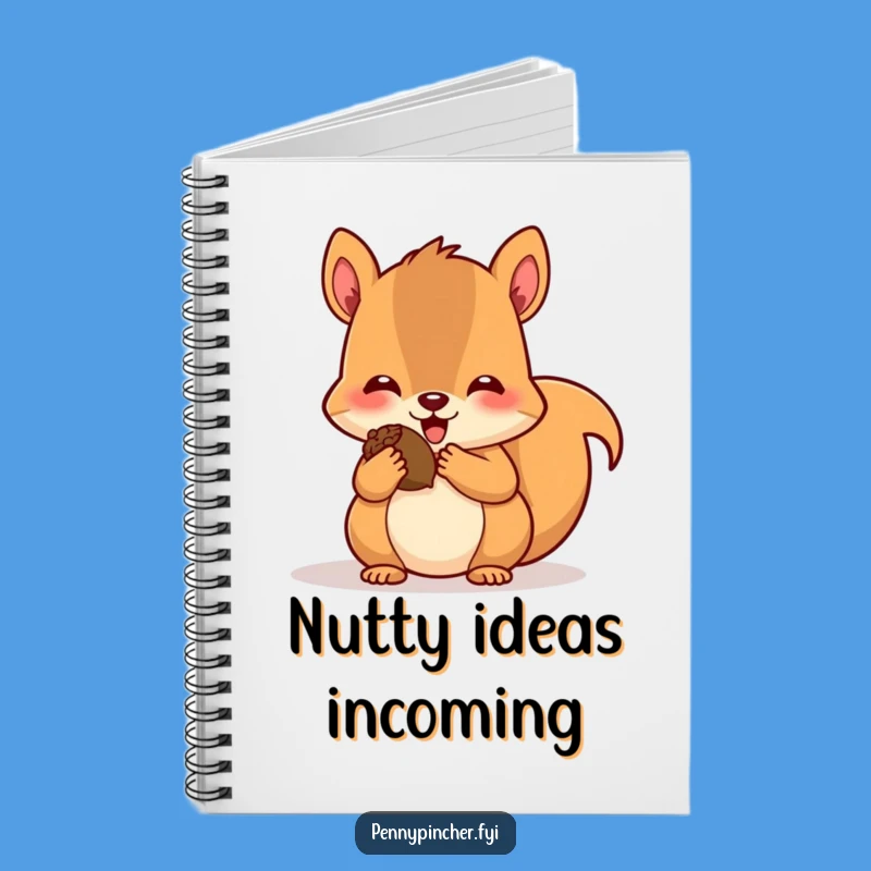 Funny Squirrel Idea Keeper Notebook - Cute Acorn Journal Gift