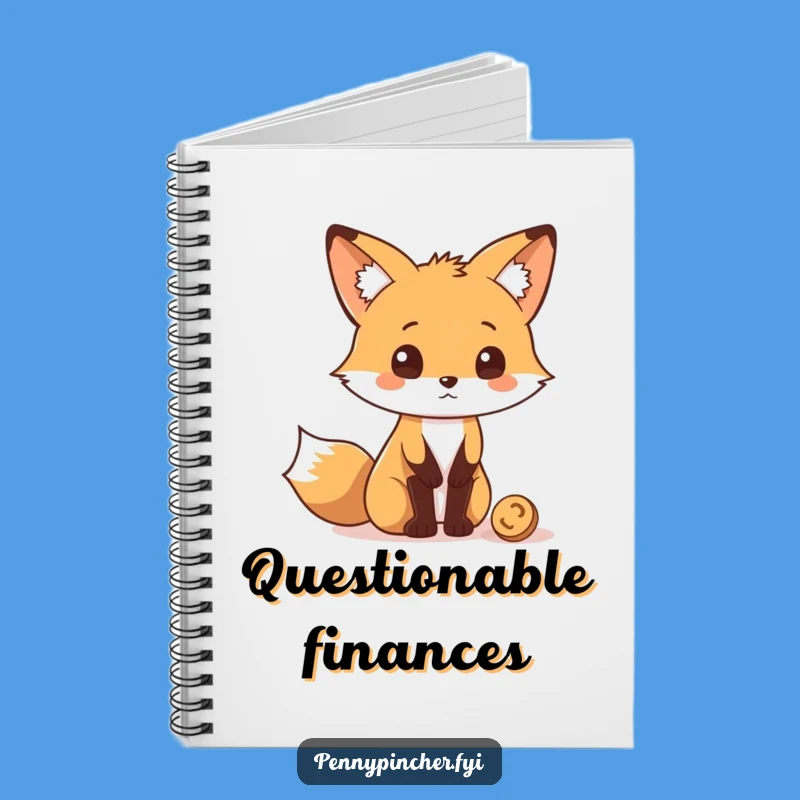 Funny Fox Coin Notebook: Jot Down Your Puzzling Thoughts!