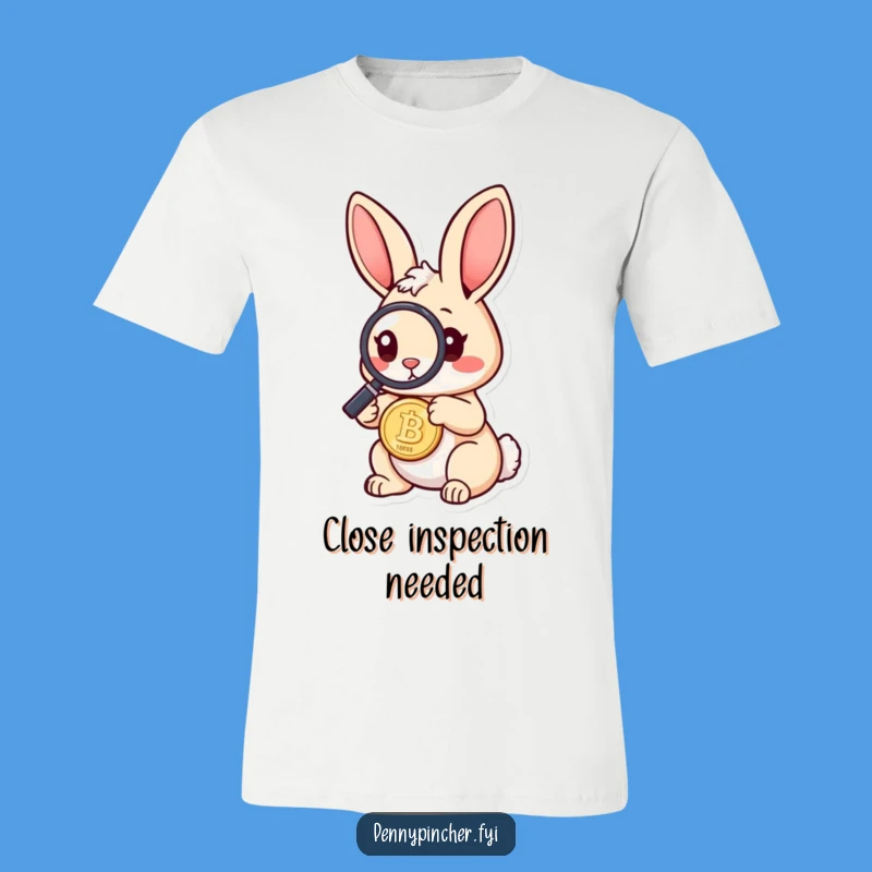 Funny Rabbit T-Shirt: Inspect Your Style with Comedic Curiosity!