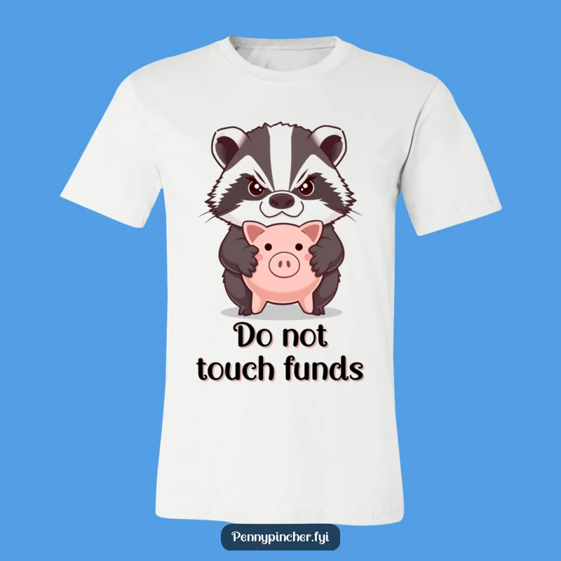 Funny Grumpy Badger Piggy Bank T-Shirt: Wear Your Protective Side Hilariously