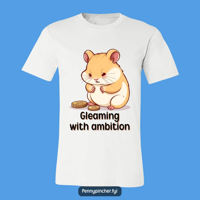 Funny Hamster Polishing Penny T-Shirt: Wear Your Diligence with Pride