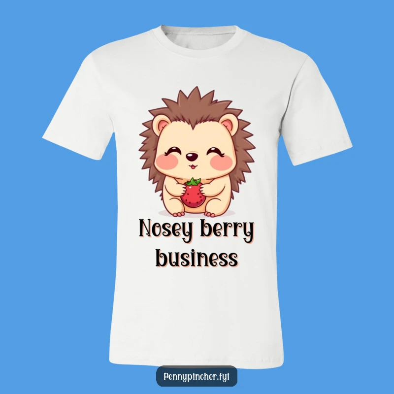 Funny Hedgehog Berry Balancing Act T-Shirt - Adorable & Humorous Tee