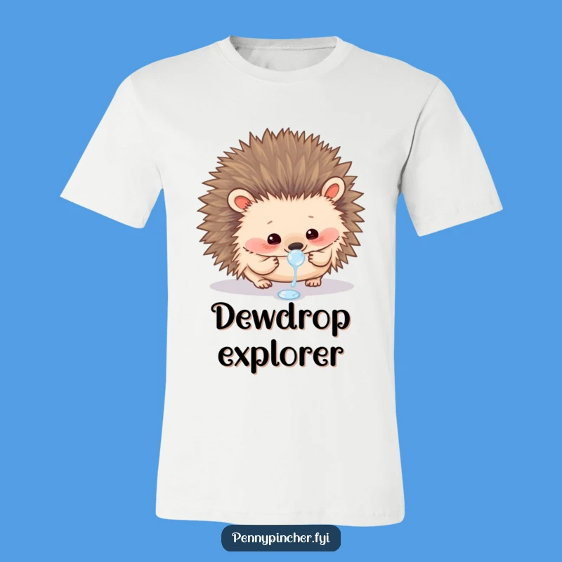 Funny Hedgehog Dewdrop T-Shirt: Wear Your Wonder, Great Funny Gift!