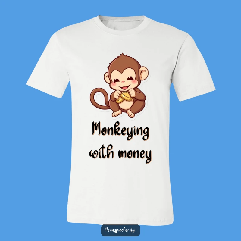 Funny Monkey Coin Knot T-Shirt: Wear Your Complicated Thoughts Proudly!