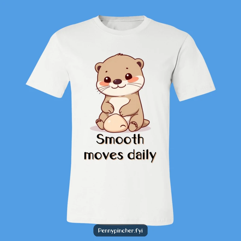 Funny Otter Pebble Pal T-Shirt - Hilarious & Joyful Graphic Tee