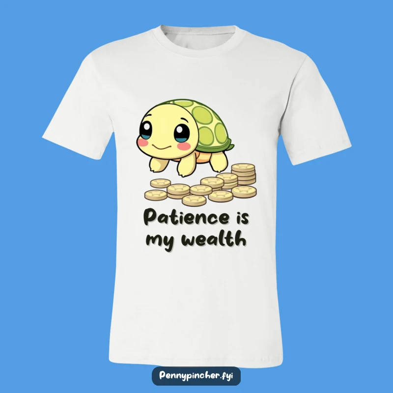 Funny Turtle Pennies T-Shirt: Slow and Steady Wins the Laughs!