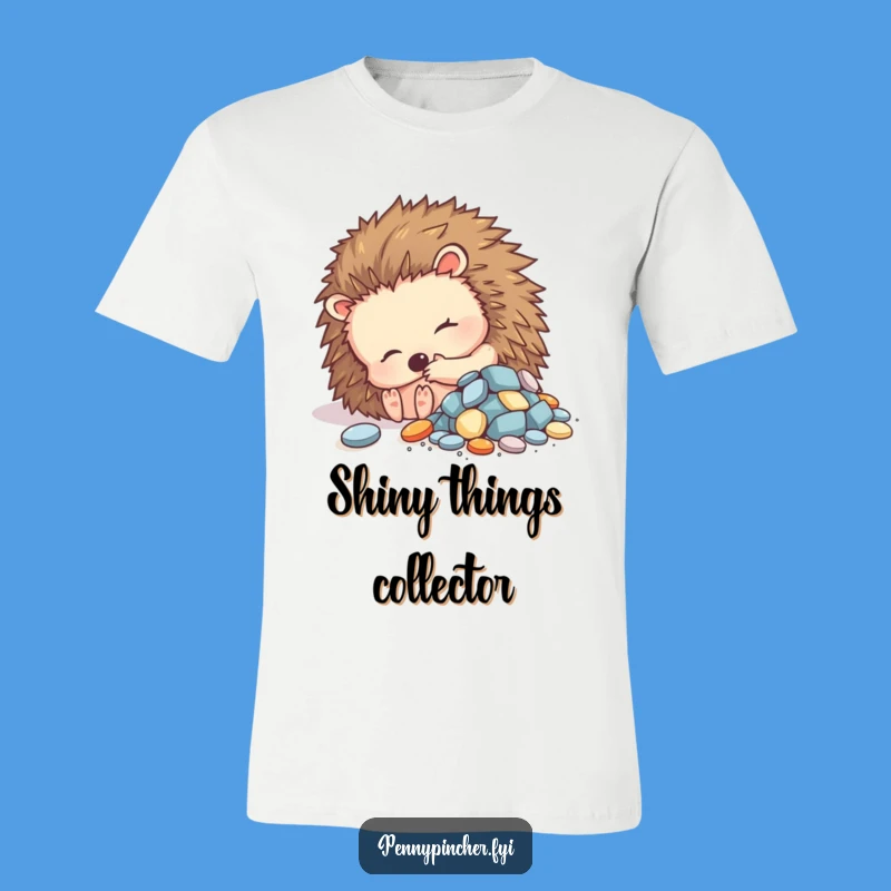 Funny Hedgehog Stash Tee: Hilarious Shirt for the Contented Collector