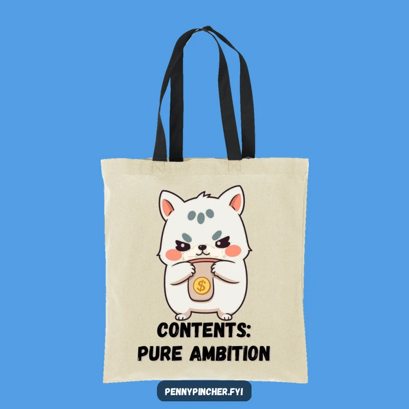 Funny Determined Animal Tote Bag - Your Funny Savings Carry-All!