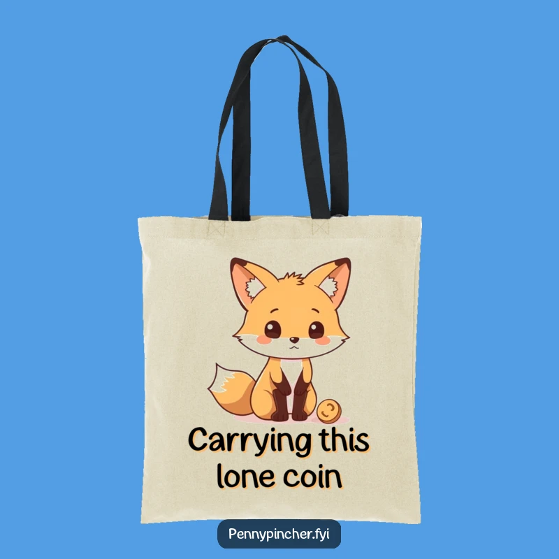Funny Fox Coin Tote Bag: Carry Your Curiosity Everywhere!