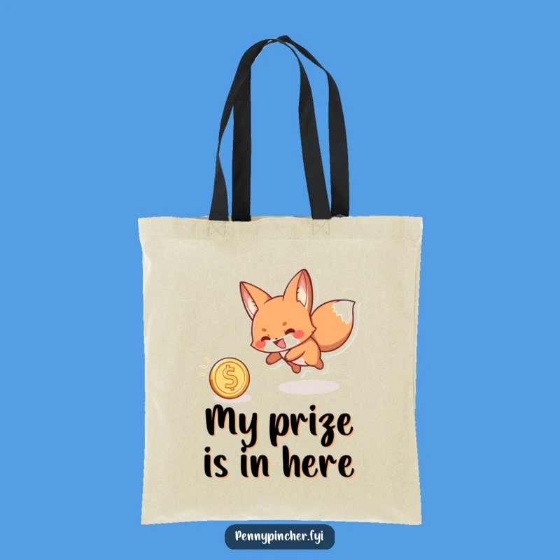 Funny Fox Prize Hunter Tote Bag: Carry Your Finds with Humor
