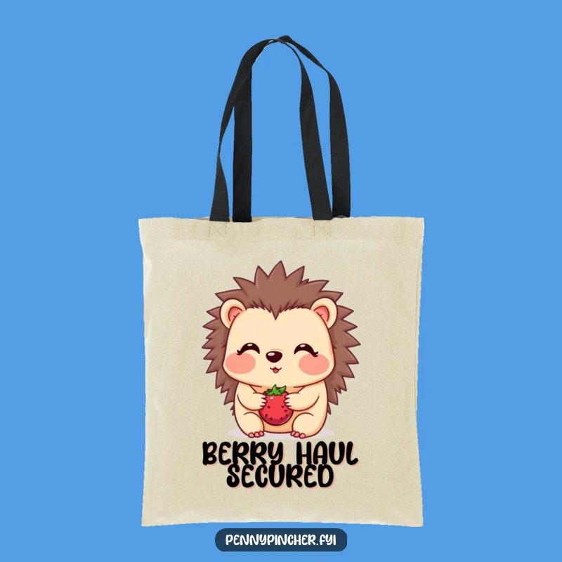 Funny Hedgehog Berry Balance Tote Bag - Cute & Hilarious Carry-All