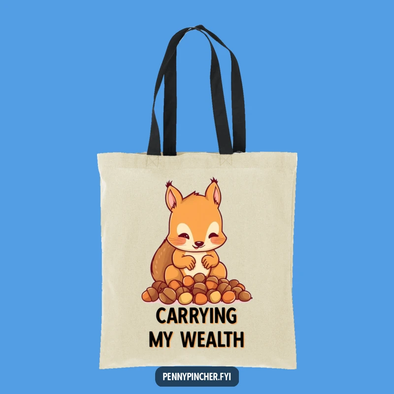 Funny Squirrel Counting Acorns Tote Bag: Carry Your Essentials with Planning