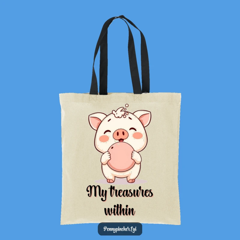Funny Piggy Bank Tote Bag - Carry Your Success with Humor!